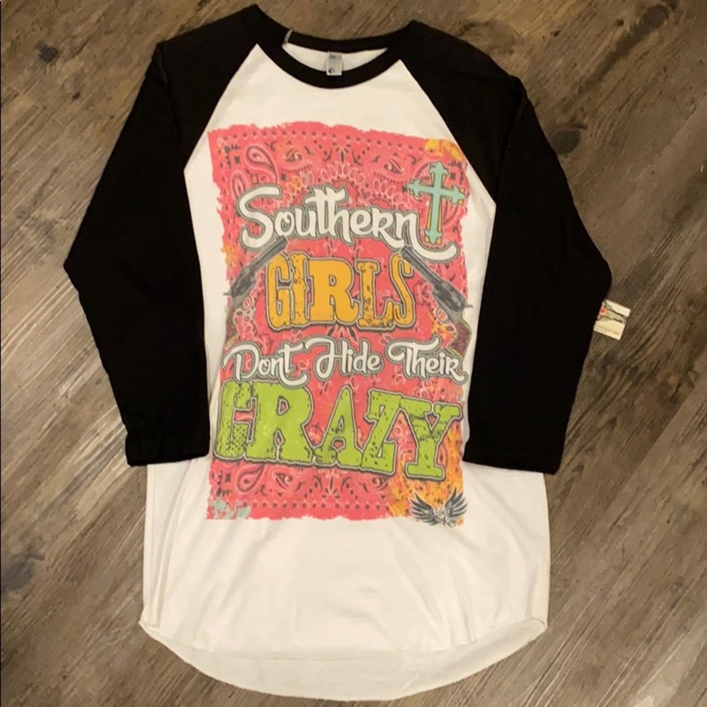 Raglan 3/4 Sleeve Graphic T-Shirt